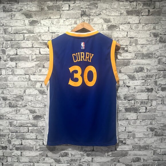 EUC Adidas NBA Golden State Warriors Stephen Curry #30 Jersey Youth XL (18/20) - Picture 8 of 15